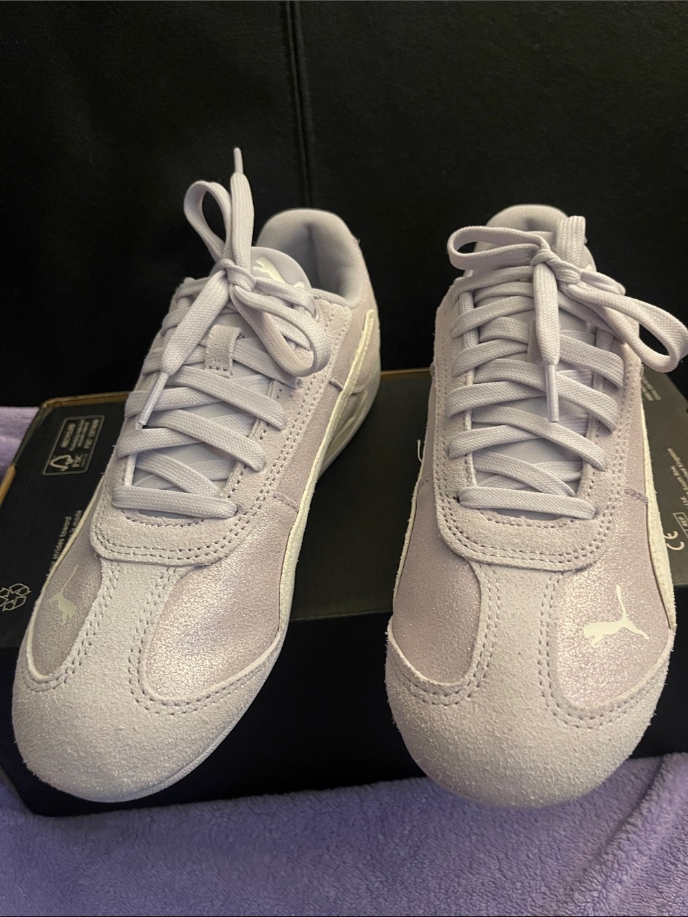 Puma Replicatch Low Women’s Lilac Suede Sneakers w/Cream Formstrip Sz 7 NWOB